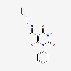 molecular formula C15H17N3O3 B5154815 5-[(butylamino)methylene]-1-phenyl-2,4,6(1H,3H,5H)-pyrimidinetrione 