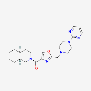 molecular formula C22H30N6O2 B5154816 (4aS*,8aR*)-2-[(2-{[4-(2-pyrimidinyl)-1-piperazinyl]methyl}-1,3-oxazol-4-yl)carbonyl]decahydroisoquinoline 