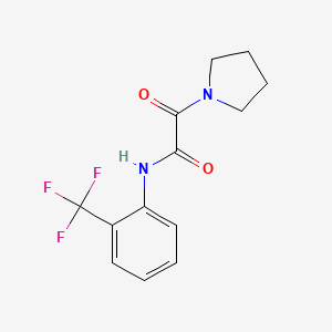 molecular formula C13H13F3N2O2 B5154820 2-oxo-2-(1-pyrrolidinyl)-N-[2-(trifluoromethyl)phenyl]acetamide 