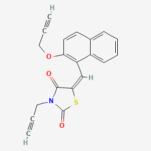 molecular formula C20H13NO3S B5154833 3-(2-propyn-1-yl)-5-{[2-(2-propyn-1-yloxy)-1-naphthyl]methylene}-1,3-thiazolidine-2,4-dione 