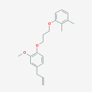 molecular formula C21H26O3 B5154851 1-[3-(4-allyl-2-methoxyphenoxy)propoxy]-2,3-dimethylbenzene 
