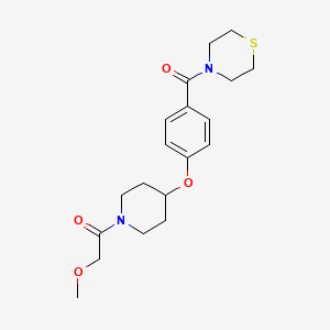 molecular formula C19H26N2O4S B5154877 4-(4-{[1-(methoxyacetyl)-4-piperidinyl]oxy}benzoyl)thiomorpholine 