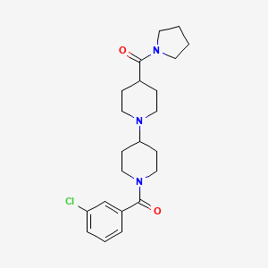 molecular formula C22H30ClN3O2 B5154896 1'-(3-chlorobenzoyl)-4-(1-pyrrolidinylcarbonyl)-1,4'-bipiperidine 