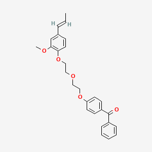 molecular formula C27H28O5 B5154905 [4-(2-{2-[2-methoxy-4-(1-propen-1-yl)phenoxy]ethoxy}ethoxy)phenyl](phenyl)methanone 