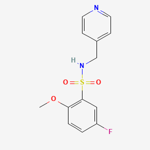 molecular formula C13H13FN2O3S B5154915 5-fluoro-2-methoxy-N-(4-pyridinylmethyl)benzenesulfonamide 