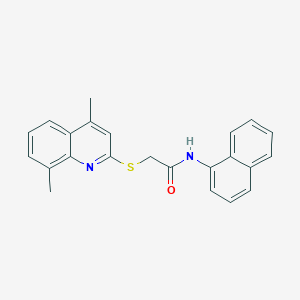 molecular formula C23H20N2OS B5154943 2-[(4,8-dimethyl-2-quinolinyl)thio]-N-1-naphthylacetamide 