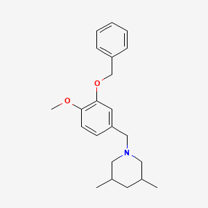 molecular formula C22H29NO2 B5154976 1-[3-(benzyloxy)-4-methoxybenzyl]-3,5-dimethylpiperidine 