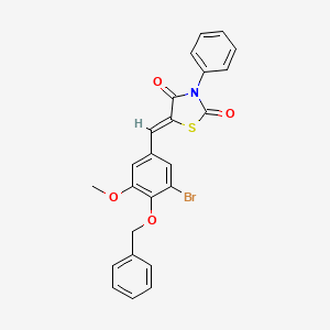 molecular formula C24H18BrNO4S B5154988 5-[4-(benzyloxy)-3-bromo-5-methoxybenzylidene]-3-phenyl-1,3-thiazolidine-2,4-dione 