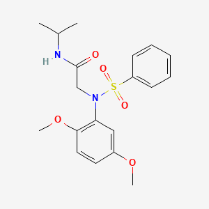 molecular formula C19H24N2O5S B5154991 N~2~-(2,5-dimethoxyphenyl)-N~1~-isopropyl-N~2~-(phenylsulfonyl)glycinamide 