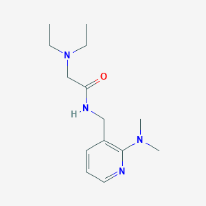 molecular formula C14H24N4O B5155026 N~1~-{[2-(dimethylamino)-3-pyridinyl]methyl}-N~2~,N~2~-diethylglycinamide 