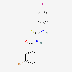molecular formula C14H10BrFN2OS B5155042 3-bromo-N-{[(4-fluorophenyl)amino]carbonothioyl}benzamide 
