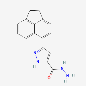 molecular formula C16H14N4O B5155050 3-(1,2-dihydro-5-acenaphthylenyl)-1H-pyrazole-5-carbohydrazide 