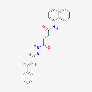 molecular formula C23H21N3O2 B515506 N-(1-naphthyl)-4-oxo-4-[2-(3-phenyl-2-propenylidene)hydrazino]butanamide 