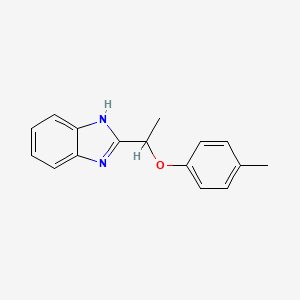molecular formula C16H16N2O B5155061 2-[1-(4-methylphenoxy)ethyl]-1H-benzimidazole 
