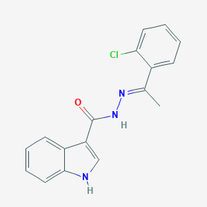 molecular formula C17H14ClN3O B515509 N'-[1-(2-chlorophenyl)ethylidene]-1H-indole-3-carbohydrazide 
