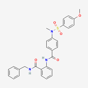 N-benzyl-2-({4-[[(4-methoxyphenyl)sulfonyl](methyl)amino]benzoyl}amino)benzamide