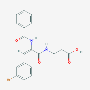molecular formula C19H17BrN2O4 B5155170 N-[2-(benzoylamino)-3-(3-bromophenyl)acryloyl]-beta-alanine 