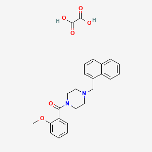 molecular formula C25H26N2O6 B5155178 1-(2-methoxybenzoyl)-4-(1-naphthylmethyl)piperazine oxalate 