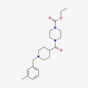 molecular formula C21H31N3O3 B5155197 ethyl 4-{[1-(3-methylbenzyl)-4-piperidinyl]carbonyl}-1-piperazinecarboxylate 