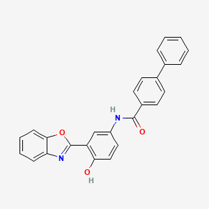 molecular formula C26H18N2O3 B5155229 N-[3-(1,3-benzoxazol-2-yl)-4-hydroxyphenyl]-4-biphenylcarboxamide 
