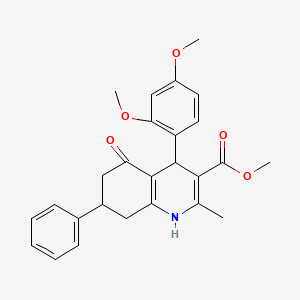 molecular formula C26H27NO5 B5155233 methyl 4-(2,4-dimethoxyphenyl)-2-methyl-5-oxo-7-phenyl-1,4,5,6,7,8-hexahydro-3-quinolinecarboxylate 