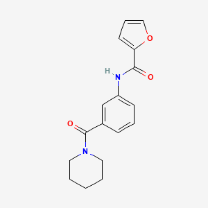 molecular formula C17H18N2O3 B5155243 N-[3-(1-piperidinylcarbonyl)phenyl]-2-furamide 