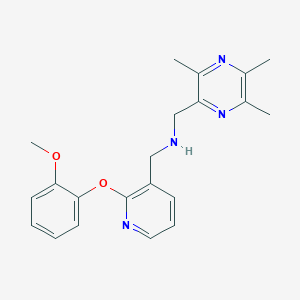 molecular formula C21H24N4O2 B5155248 1-[2-(2-methoxyphenoxy)-3-pyridinyl]-N-[(3,5,6-trimethyl-2-pyrazinyl)methyl]methanamine 