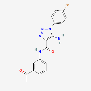 N-(3-acetylphenyl)-5-amino-1-(4-bromophenyl)-1H-1,2,3-triazole-4-carboxamide