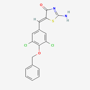 molecular formula C17H12Cl2N2O2S B5155325 5-[4-(benzyloxy)-3,5-dichlorobenzylidene]-2-imino-1,3-thiazolidin-4-one 