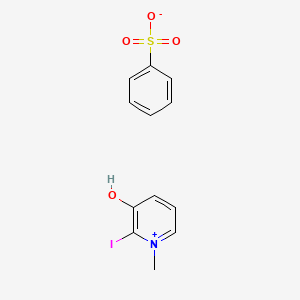 molecular formula C12H12INO4S B5155359 3-hydroxy-2-iodo-1-methylpyridinium benzenesulfonate 