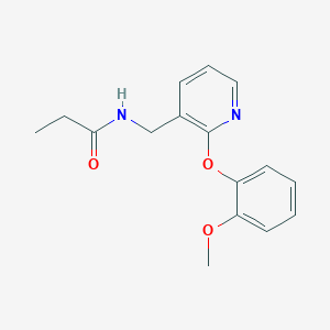 molecular formula C16H18N2O3 B5155363 N-{[2-(2-methoxyphenoxy)-3-pyridinyl]methyl}propanamide 