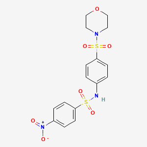 molecular formula C16H17N3O7S2 B5155369 N-[4-(4-morpholinylsulfonyl)phenyl]-4-nitrobenzenesulfonamide 