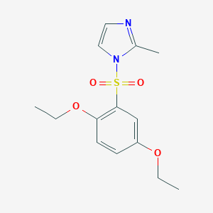 molecular formula C14H18N2O4S B515539 1-[(2,5-diethoxyphenyl)sulfonyl]-2-methyl-1H-imidazole CAS No. 325811-08-3