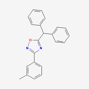 molecular formula C22H18N2O B5155408 5-(diphenylmethyl)-3-(3-methylphenyl)-1,2,4-oxadiazole 