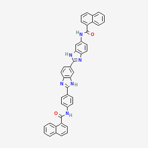 molecular formula C42H28N6O2 B5155434 N-{4-[6-(1-naphthoylamino)-1H,3'H-2,5'-bibenzimidazol-2'-yl]phenyl}-1-naphthamide 