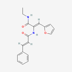 molecular formula C18H18N2O3 B5155466 2-(cinnamoylamino)-N-ethyl-3-(2-furyl)acrylamide 