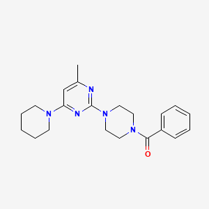 molecular formula C21H27N5O B5155485 2-(4-benzoyl-1-piperazinyl)-4-methyl-6-(1-piperidinyl)pyrimidine 