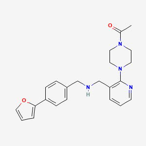 molecular formula C23H26N4O2 B5155486 1-[2-(4-acetyl-1-piperazinyl)-3-pyridinyl]-N-[4-(2-furyl)benzyl]methanamine 