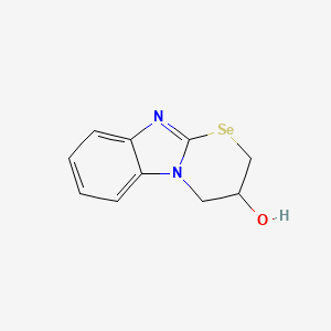 molecular formula C10H10N2OSe B5155521 3,4-dihydro-2H-[1,3]selenazino[3,2-a]benzimidazol-3-ol 