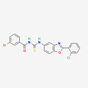 3-bromo-N-({[2-(2-chlorophenyl)-1,3-benzoxazol-5-yl]amino}carbonothioyl)benzamide