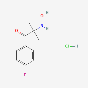 molecular formula C10H13ClFNO2 B5155573 1-(4-fluorophenyl)-2-(hydroxyamino)-2-methyl-1-propanone hydrochloride 