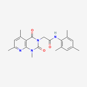 molecular formula C21H24N4O3 B5155583 N-mesityl-2-(1,5,7-trimethyl-2,4-dioxo-1,4-dihydropyrido[2,3-d]pyrimidin-3(2H)-yl)acetamide 