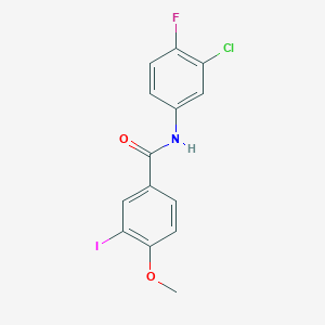 N-(3-chloro-4-fluorophenyl)-3-iodo-4-methoxybenzamide