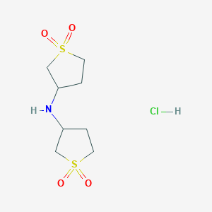 molecular formula C8H16ClNO4S2 B5155601 N-(1,1-dioxidotetrahydro-3-thienyl)tetrahydro-3-thiophenamine 1,1-dioxide hydrochloride 