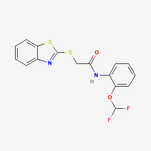 molecular formula C16H12F2N2O2S2 B5155610 2-(1,3-benzothiazol-2-ylthio)-N-[2-(difluoromethoxy)phenyl]acetamide 