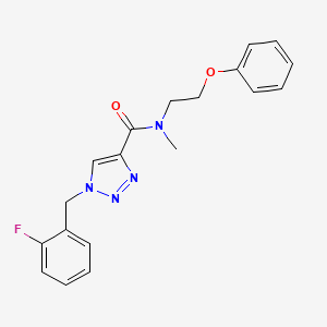 molecular formula C19H19FN4O2 B5155656 1-(2-fluorobenzyl)-N-methyl-N-(2-phenoxyethyl)-1H-1,2,3-triazole-4-carboxamide 