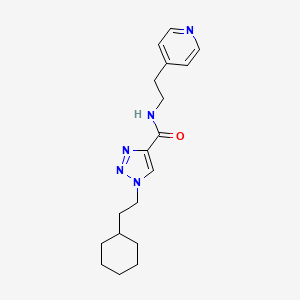 molecular formula C18H25N5O B5155662 1-(2-cyclohexylethyl)-N-[2-(4-pyridinyl)ethyl]-1H-1,2,3-triazole-4-carboxamide 
