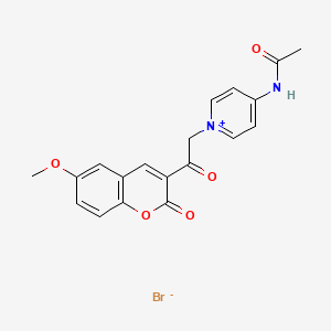 4-(acetylamino)-1-[2-(6-methoxy-2-oxo-2H-chromen-3-yl)-2-oxoethyl]pyridinium bromide