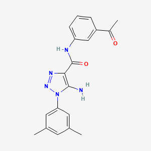 molecular formula C19H19N5O2 B5155688 N-(3-acetylphenyl)-5-amino-1-(3,5-dimethylphenyl)-1H-1,2,3-triazole-4-carboxamide 