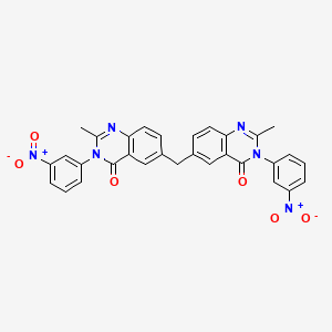 molecular formula C31H22N6O6 B5155728 6,6'-methylenebis[2-methyl-3-(3-nitrophenyl)-4(3H)-quinazolinone] 